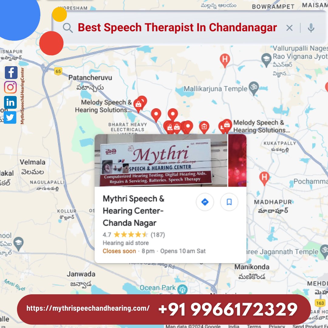 #SpeechTherapy #Chandanagar #MythriSpeechAndHearing #DrSandeepNeela #Audiology #ChandaNagar #CertifiedSpeechTherapyCenter #ExpertSpeechTherapist #TopQualityService #SpeechHealth #SpeechTherapyCenter  #BestInChandanagar #PatientFirst #ClientSatisfaction #BestInChandanagar