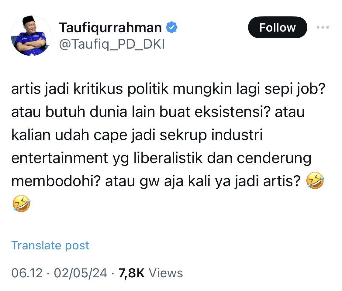 Memangnya Mas @Taufiq_PD_DKI lagi ngomongin siapa? 🤔