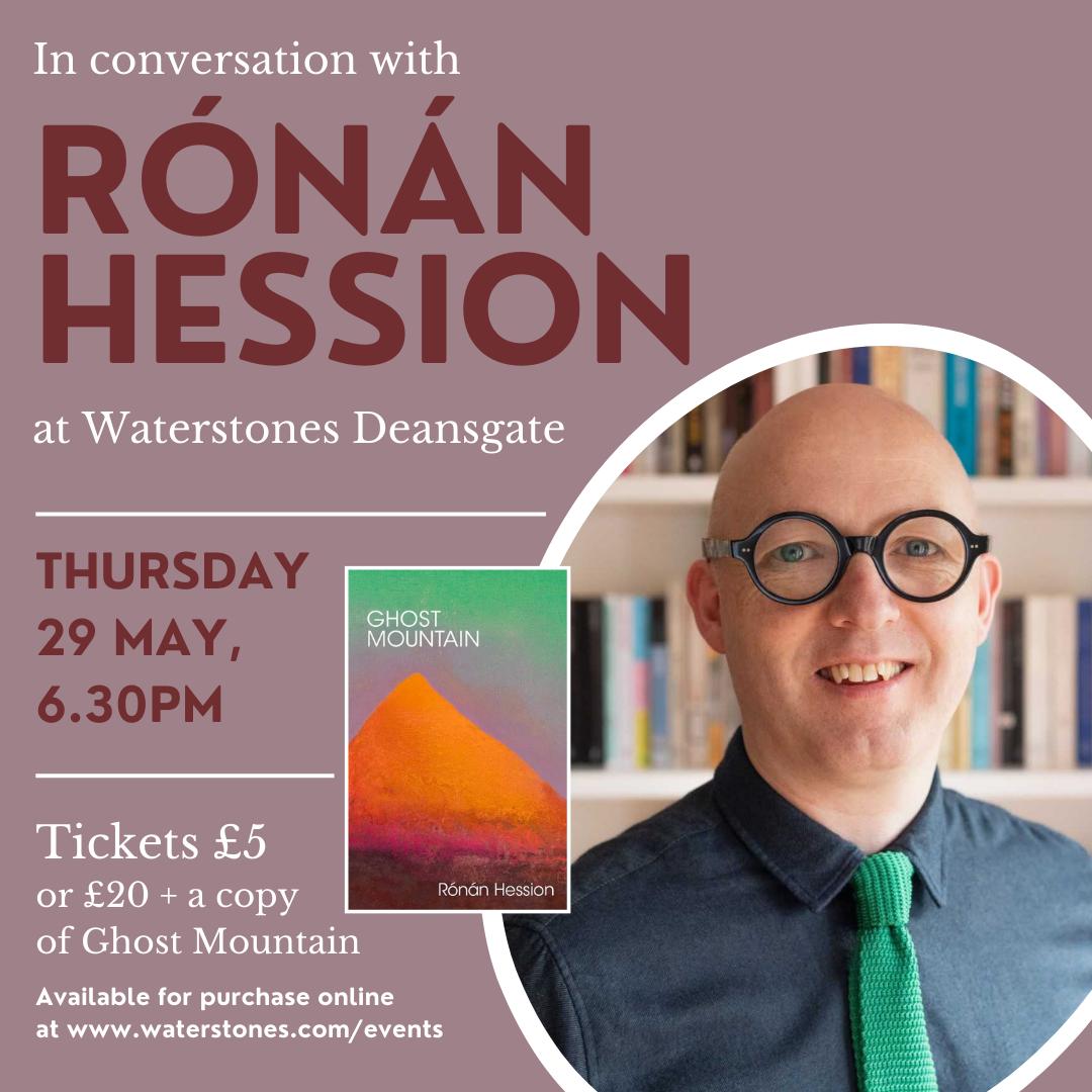 Author of Panenka and Leonard And Hungry Paul, #RónánHession will be with us 29th May to discuss his new novel, #GhostMountain