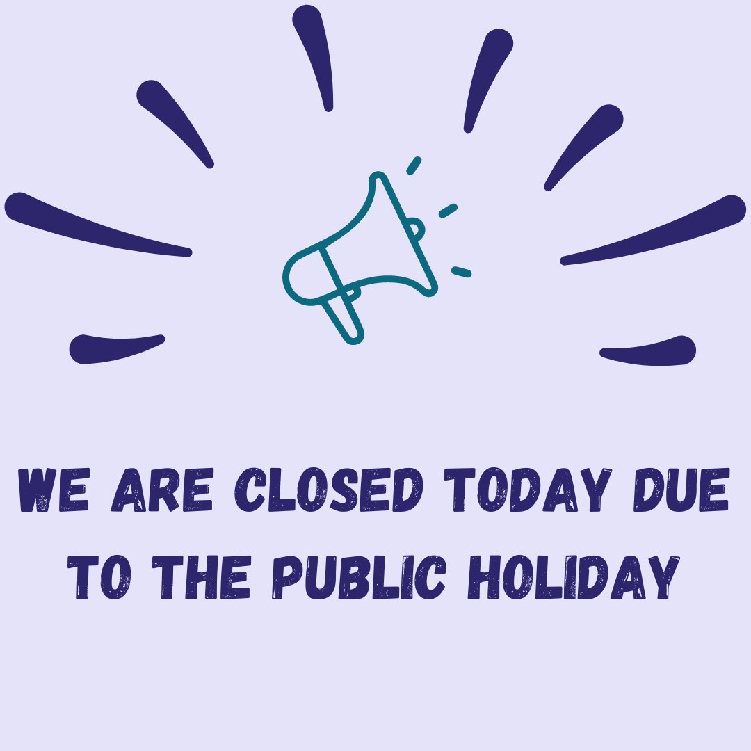 Please remember we are closed today due to the public holiday. We will be open again tomorrow as usual 🌟 see you then! #publicholiday #closed #seeyoutomorow