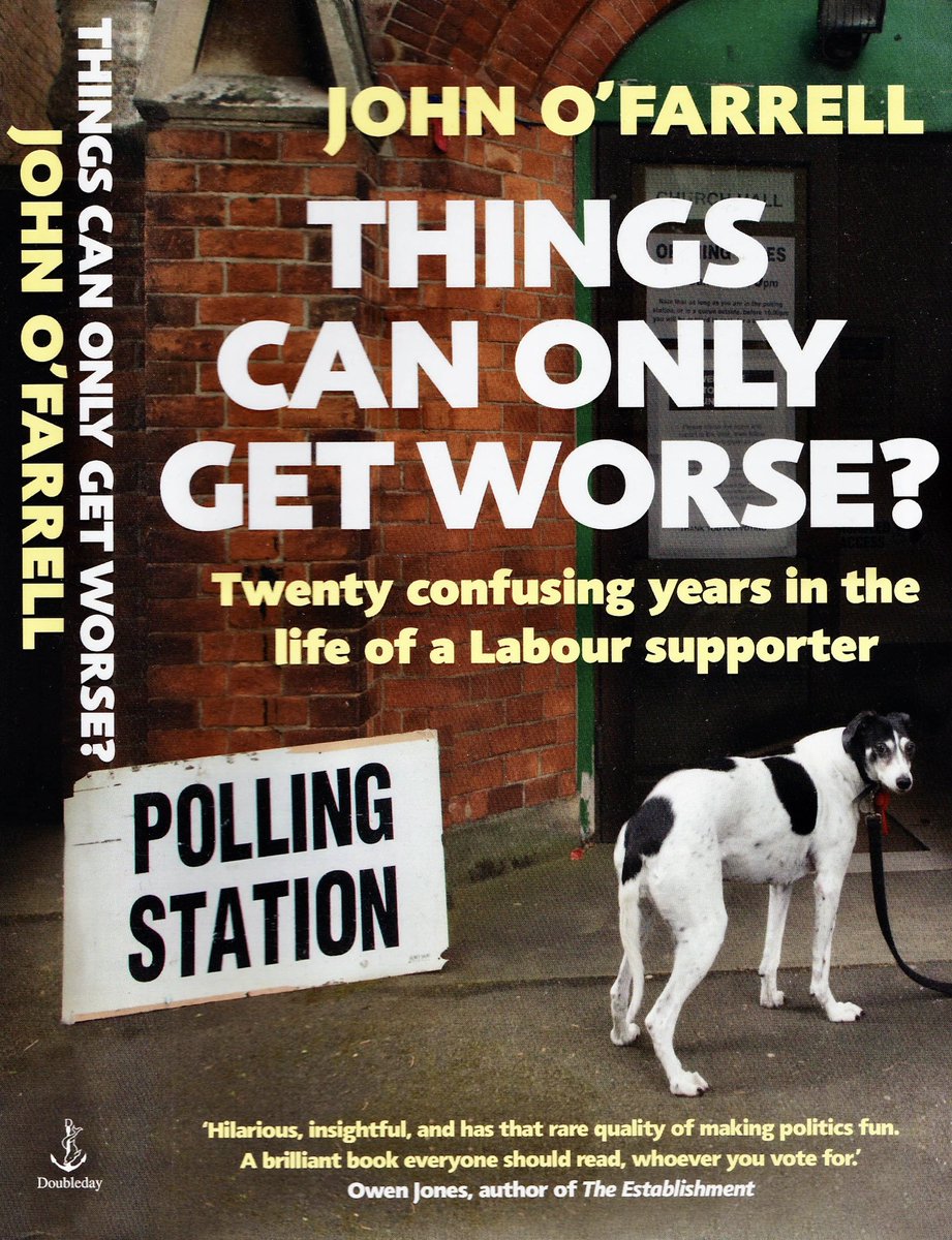 Back to the #EastDulwich Baptist Church which keeps delivering election hounds. 

O’ Farrell’s book jacket from 2017 @mrjohnofarrell #bookdesign #DogsOfPollingStations