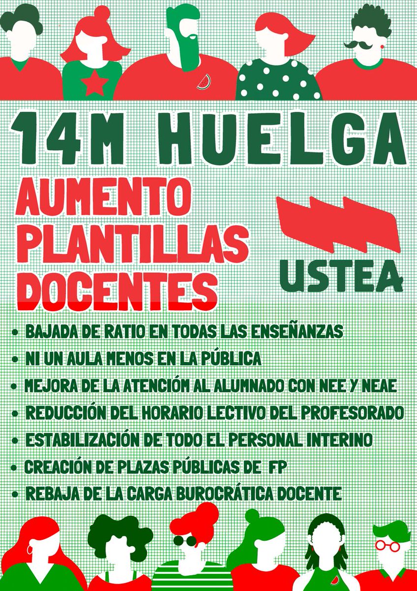 usteaeducacion's tweet photo. 🚨 MAYO DE LUCHAS EN DEFENSA DE LA #EducaciónPública EN TODO EL ESTADO, con @STESIntersindic 

🚨 En #Andalucía, HUELGA GENERAL DOCENTE #14M

#Huelga14M #14MYoVoy https://t.co/QhWma4QYYP