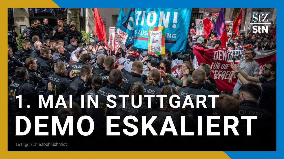 Hier zum Video: youtu.be/tnZFCWwdgQA

Im Rahmen der diesjährigen 1.-Mai-Demonstration ist es am Mittwoch in Stuttgart nach Polizeiangaben zu Auseinandersetzungen zwischen Versammlungsteilnehmenden und Einsatzkräften gekommen. #Stuttgart #Demo #Polizei