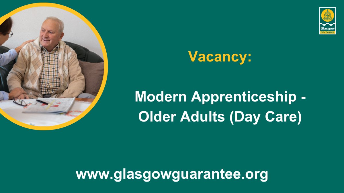Modern Apprenticeships in Health and Social Care: - Work in Day Care Centres providing care & support to Older Adults - Work towards a qualification whilst gaining experience - Learn new skills & have a mentor for guidance & support. Find out more 👉 ow.ly/7UWY50RutQI
