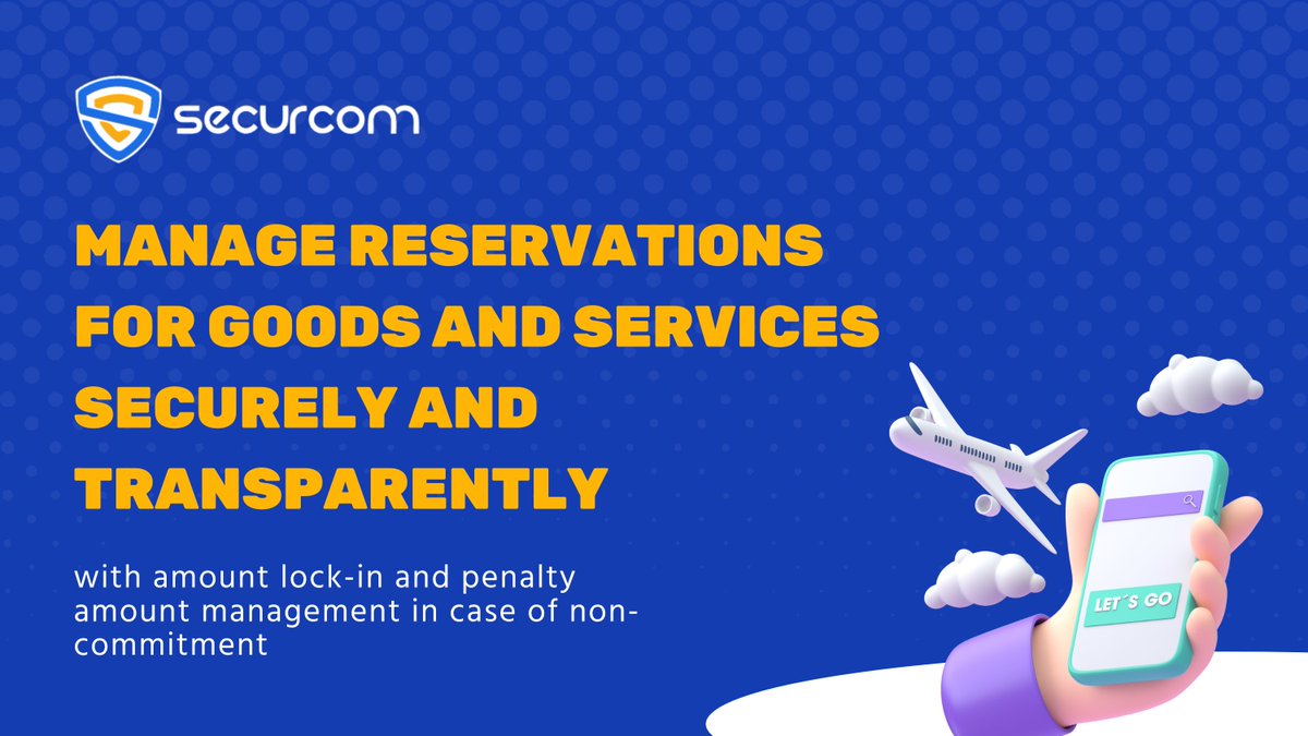 @SecurPayCoin means Secure and Transparent #Booking Management 📖 Booking goods and services is not only #secure but also #transparent, offering peace of mind through features like amount blocking and penalty #management for unfulfilled commitments. ➡️ Follow @securpaycoin