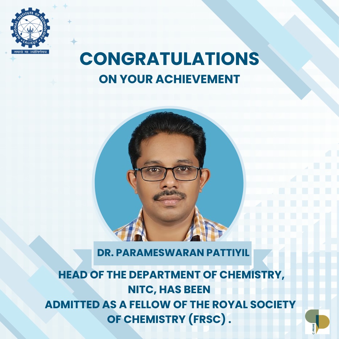 NIT Calicut Official (@nitcofficial) on Twitter photo Proud Moment for NIT Calicut🎉🎉🎉
Congratulations Prof. Parameswaran!!!
<a href="/AICTE_INDIA/">AICTE</a> <a href="/ugc_india/">UGC INDIA</a> <a href="/EduMinOfIndia/">Ministry of Education</a> <a href="/dpradhanbjp/">Dharmendra Pradhan</a> Proud Moment for NIT Calicut🎉🎉🎉
Congratulations Prof. Parameswaran!!!
<a href="/AICTE_INDIA/">AICTE</a> <a href="/ugc_india/">UGC INDIA</a> <a href="/EduMinOfIndia/">Ministry of Education</a> <a href="/dpradhanbjp/">Dharmendra Pradhan</a>