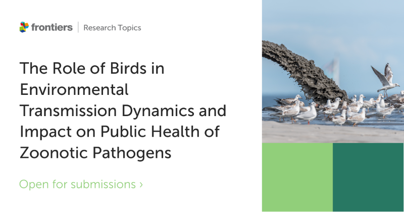 Birds can serve as reservoirs for various diseases like toxoplasmosis, avian influenza, and more, affecting transmission dynamics. Understanding these complex interactions is crucial for public health. Find out more and contribute here 👉 fro.ntiers.in/qkbu