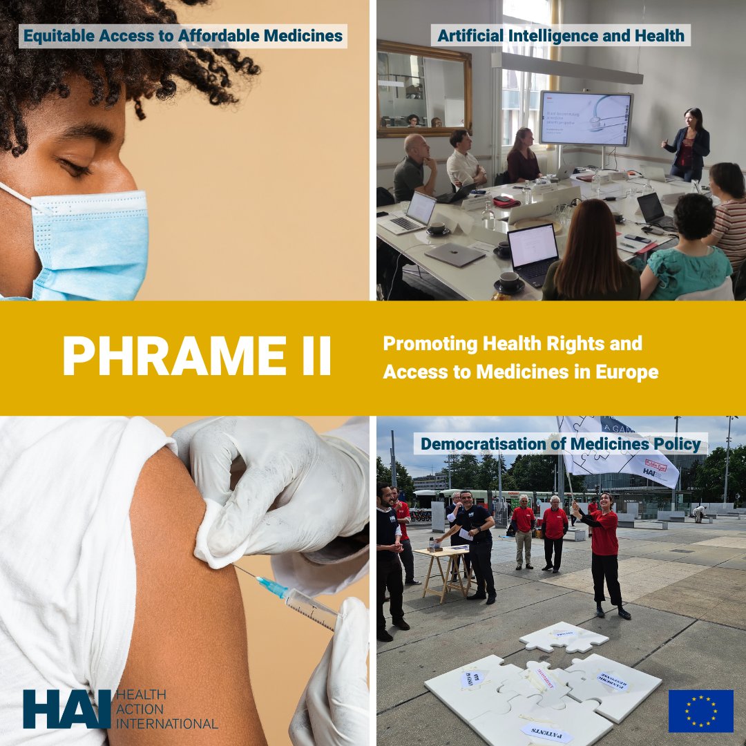 📢We are proud to present the work programme for our European projects in 2024 - PHRAME II. Building on last year's activities, we will continue to engage in access to medicines and grow our #AI, health and rights work! Read our brochure here: haiweb.org/publication/pr…