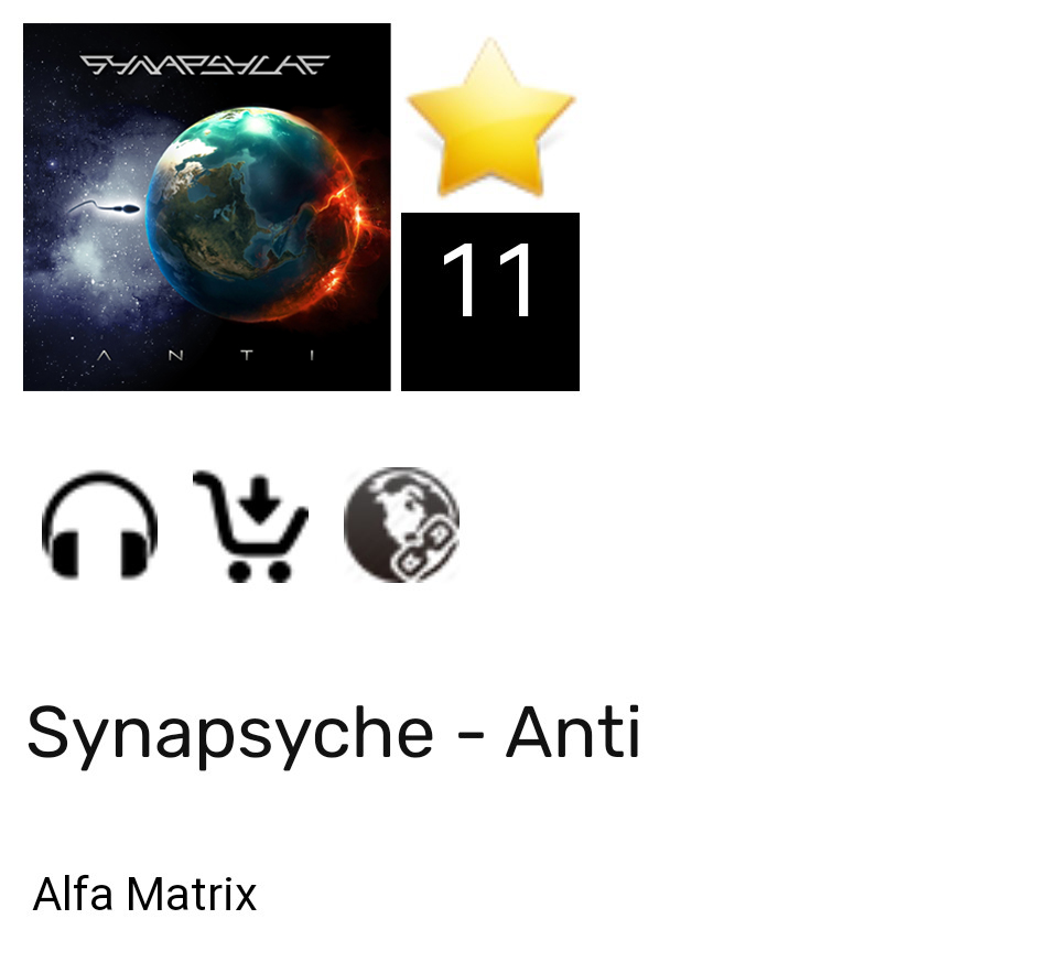 And... #ANTI has entered the 'TOP ALBUMS OF THE WEEK' chart of the eminent #GEWC directly at position N. 11! Our best result of all time so far! THANK YOU SO MUCH! WATCH THE CHARTS ► gewc.de STREAM/BUY 'ANTI' ► band.link/antisynapsyche #synapsyche #darkelectro