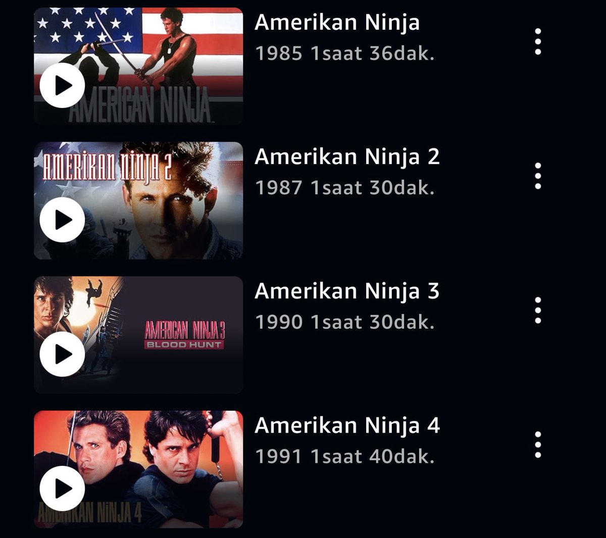 Michael Dudikoff’un kült serisi American Ninja, Prime Video kataloğuna eklenmiş. Amazon cidden şov yapıyor.