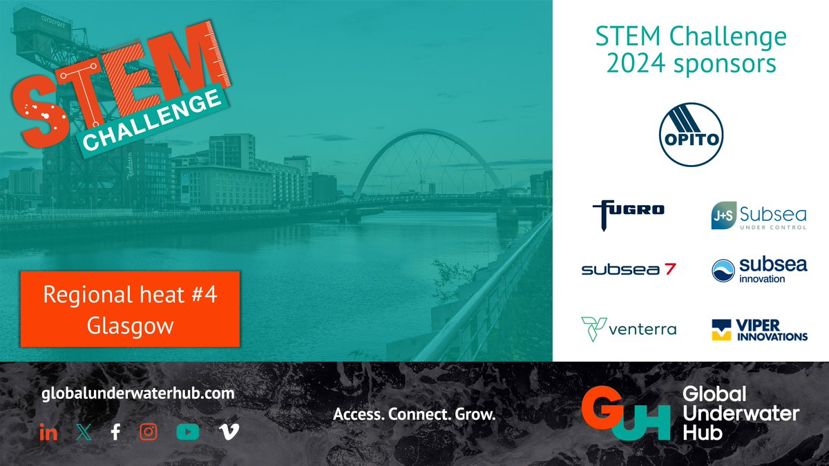 The #GUHSTEMChallenge is at @UniStrathclyde in Glasgow today for the competition’s fourth heat. Participating are: @StNiniansHigh @BearsdenAcademy @StMungosAcademy @CastleheadHS @StMatthewsAc @StonelawHS @WaidAcademy Learn more about the STEM Challenge: globalunderwaterhub.com/skill-stem/ste…