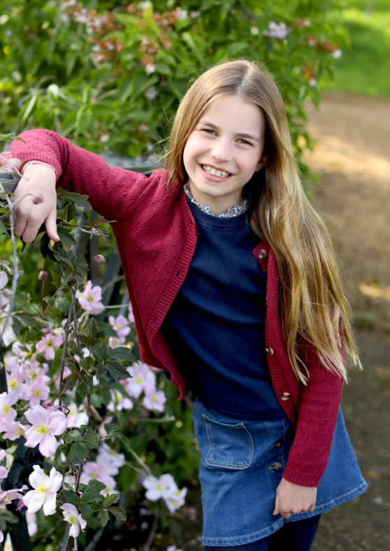 Princess Charlotte's ninth birthday portrait. The new photo was taken by her mum, the Princess of Wales