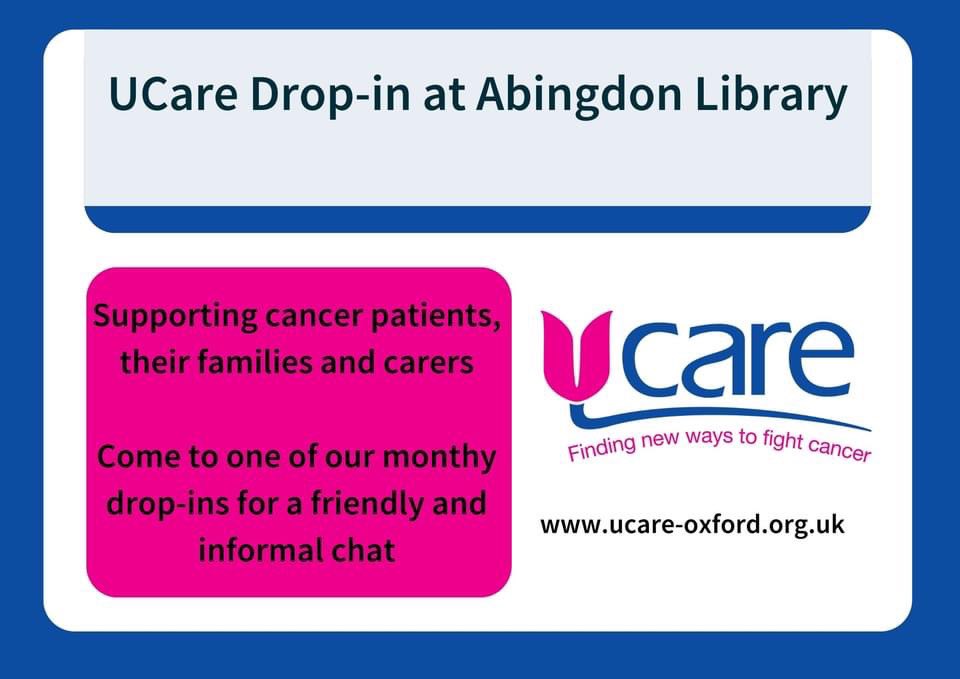 UCARE will be holding their regular library drop-in session this Friday 3rd May from 9.30-12.00 Abingdon Library, Oxon @OxfordshireCC