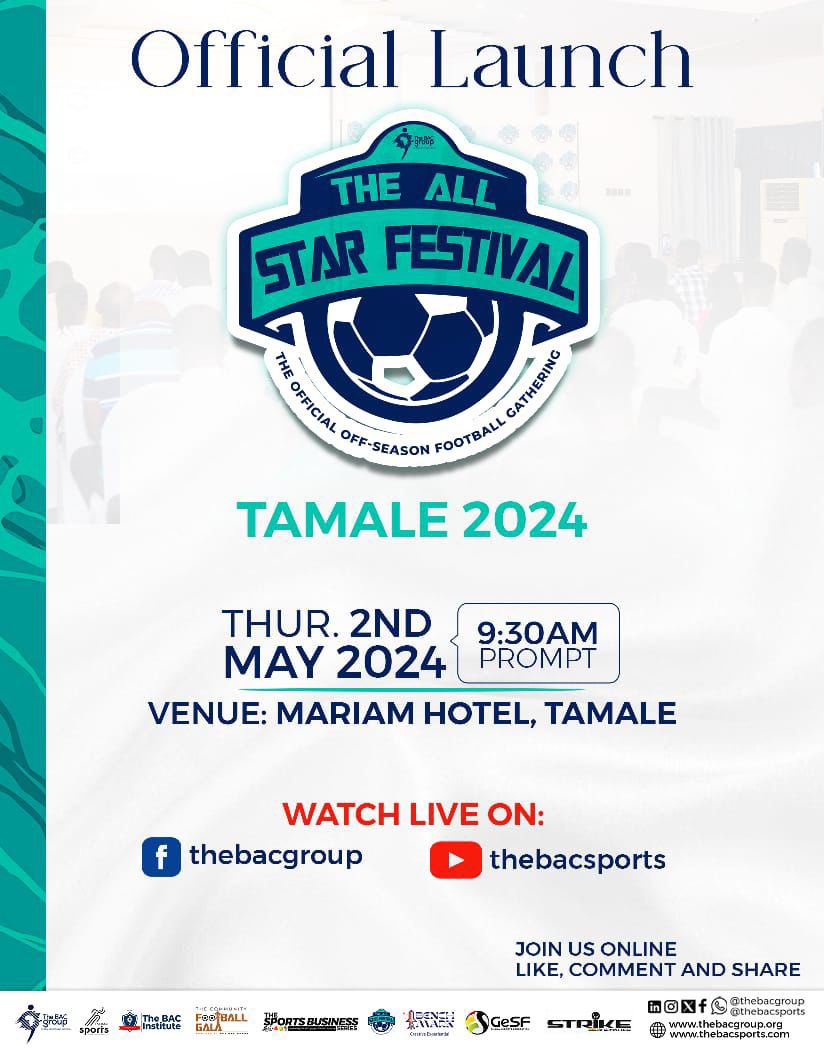 Join us for the official launch of the #AllStarFestival2024 today at 9:30am in Tamale!!!
Hoping to see y’all there❤️🤓