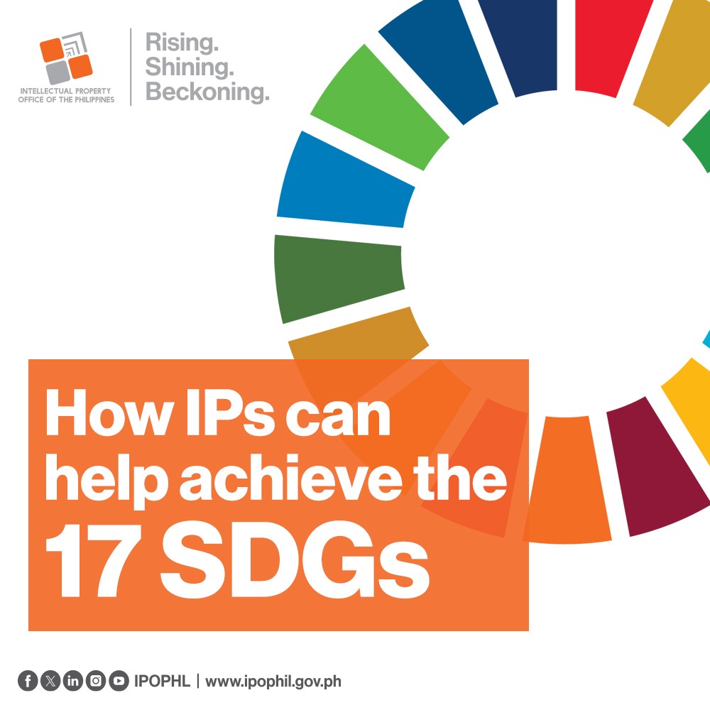 The National Intellectual Property Month celebration may have ended, but we continue to foster a culture of respect for IP rights, and maximizing the benefits of innovation and creativity. Here's a list of ways as to how IP can help achieve the 17 SDGs: tinyurl.com/bdhfxd5h