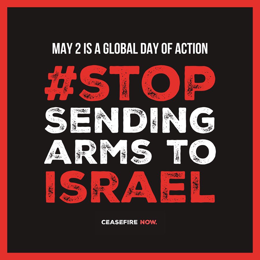 #Israël #Gaza Sans arrêt des transferts d'armes, pas de cessez-le-feu. Sans arrêt des transferts d'armes, pas d'aide humanitaire acheminée. Sans arrêt des transferts d'armes, pas de protection des civil·es. #StopSendingArms