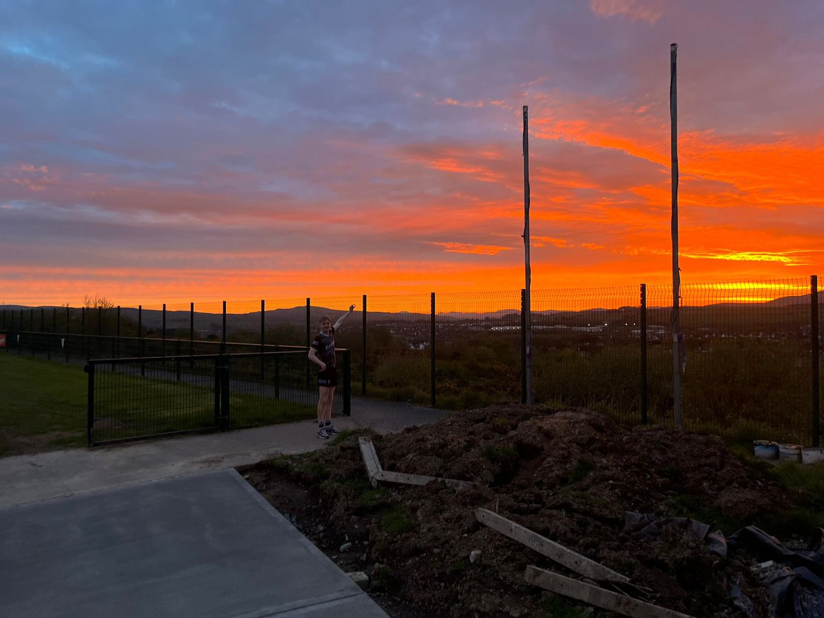 The beautiful Páirc Na Magha pictured with last nights stunning sunset in the background👌💚🖤 📷 Captured by Breandán Quigley