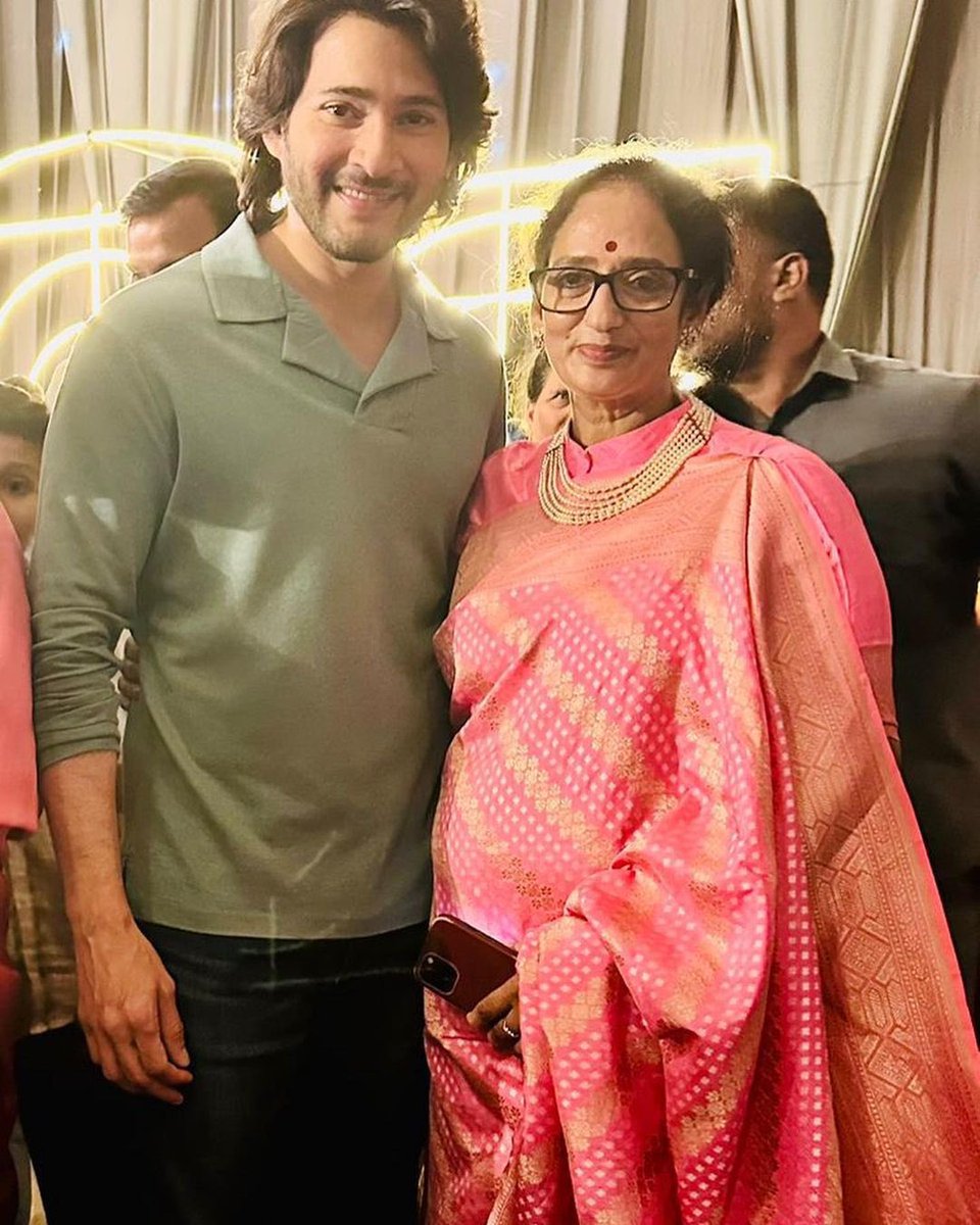 Super 🌟 @urstrulyMahesh in candid clicks with Syamala Devi Uppalapati garu at a recent event! #MaheshBabu #SSMB29