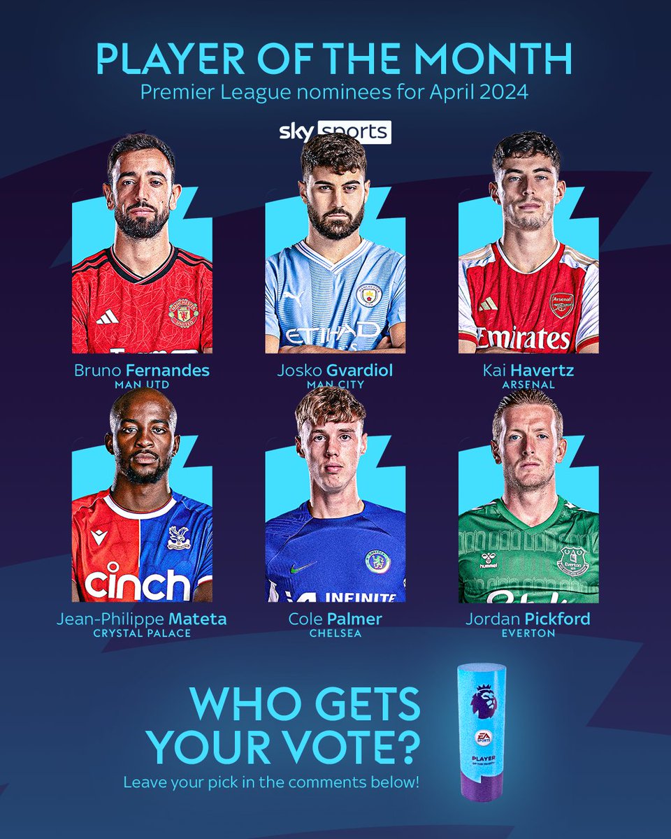 The Premier League Player of the Month nominees for April are IN! 🗳️ Who gets your vote? 👀