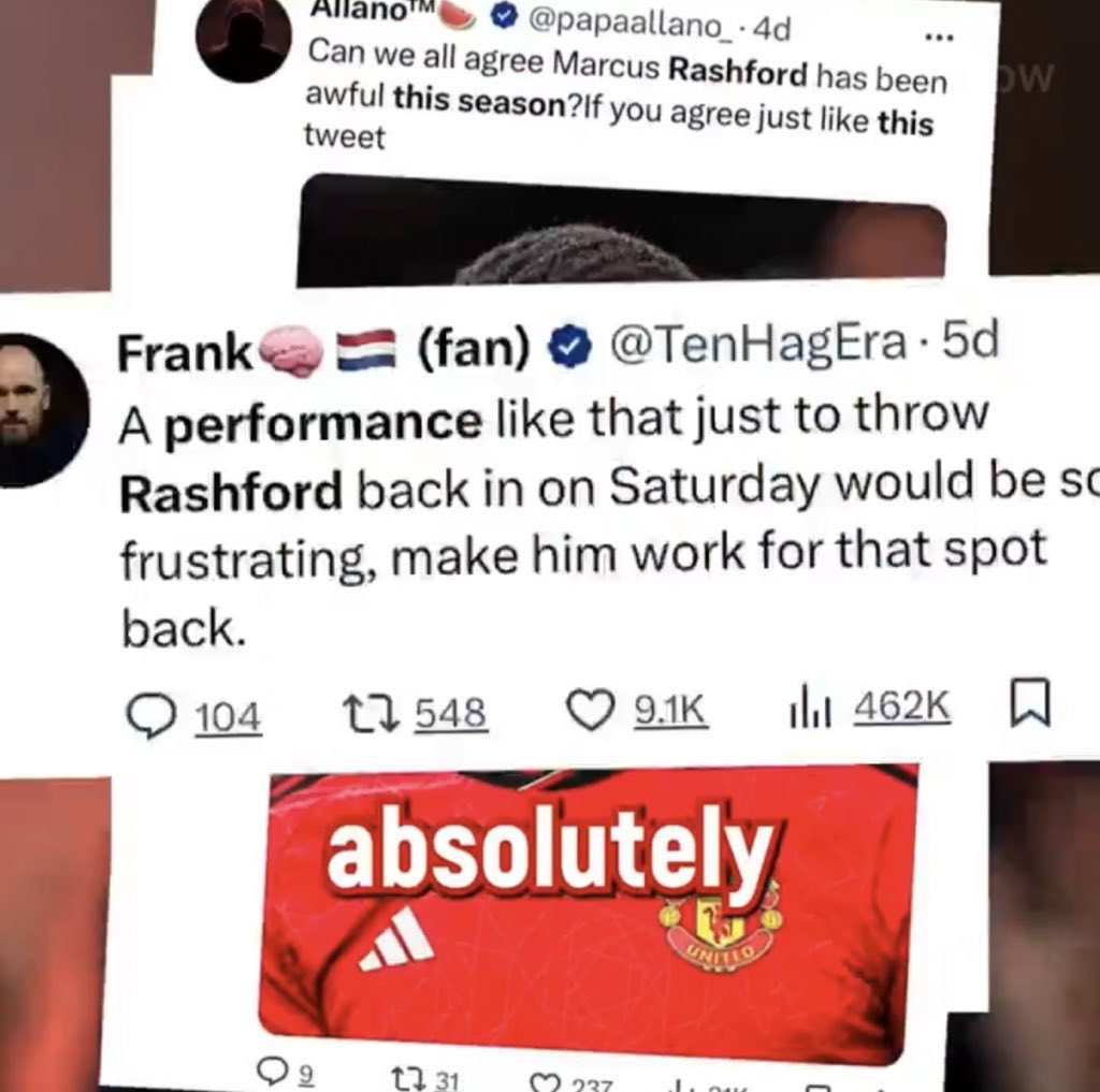 .@StretfordPaddck have released a video about Rashford being the most abused player in the world online They cherry picked tweets online to prove their point, this is one that they used of mine. I’m sorry, but that’s not abuse in the slightest.