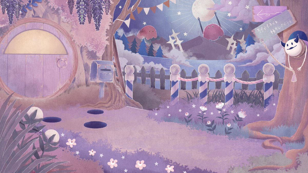 メルヘンな湖が見える風景な背景素材を作りました！
maGmelのフリー素材の規約もリプにつなげておくので、ご確認の上楽しくお使いください！🐇👻

#フリー素材  #配信素材　#Vtuber　#Vtuber素材