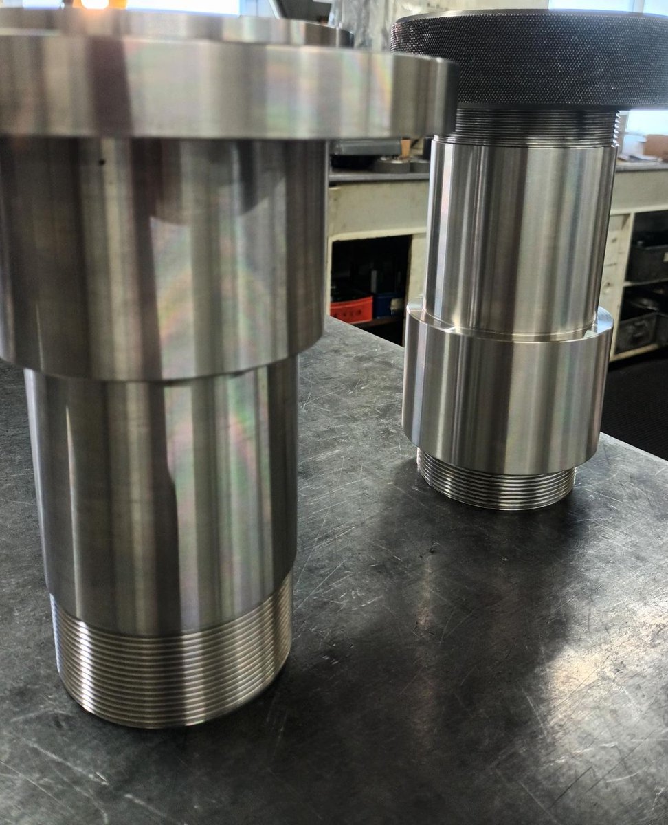 Spindles also come in all different sizes. These 2 big spindles have been manufactured for another special order! #RotaryUnions #swiveljoints #ukManufacturing #leamingtonspa #ukmfg #gbmfg #ukmanufacturer #engineers #engineering #maintenance