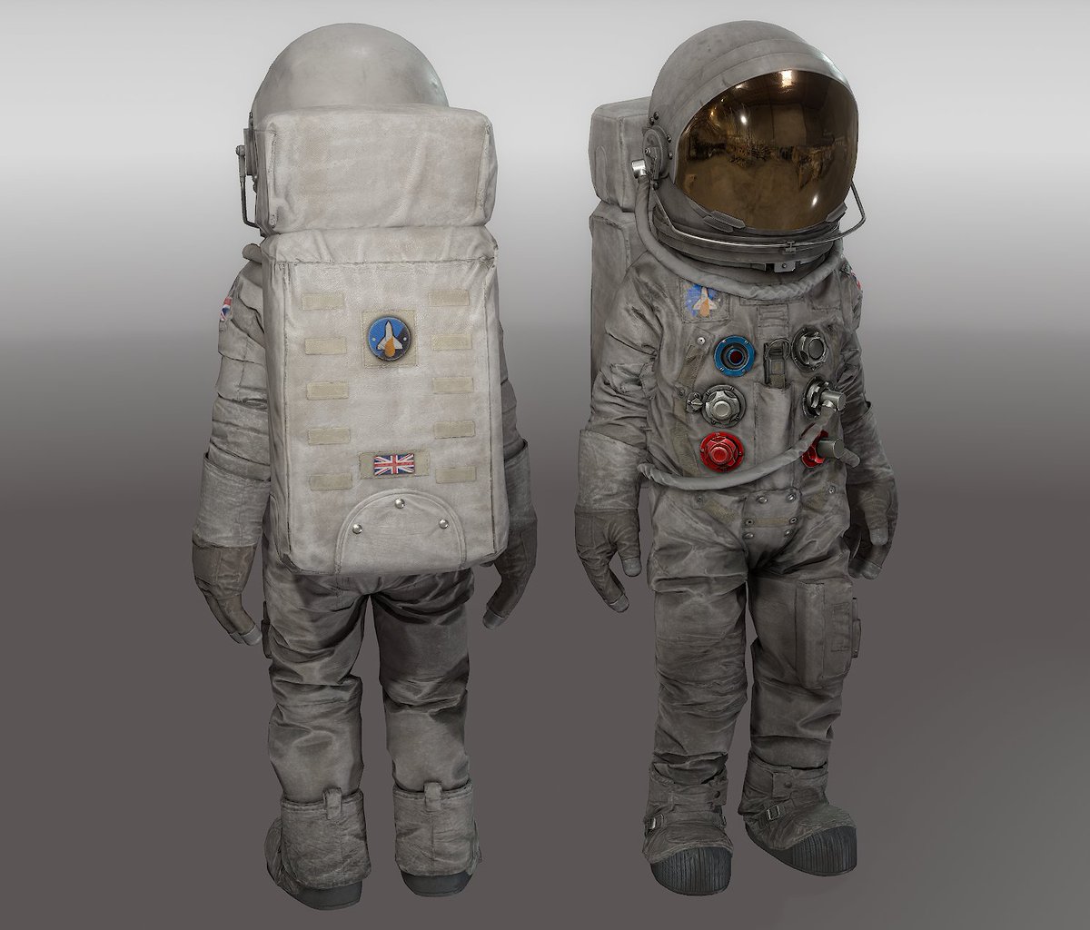 Danduw3d's tweet image. Space suits in S&amp;amp;box! #3d #3dart #sbox #zbrush