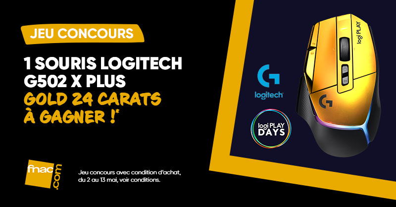 #JeuConcours 🎁 | Pour l'achat d'un produit de notre sélection @LogitechGFrance tentez de gagner 1 souris Logitech G502 X plus 👉 shorturl.at/fpvZ1