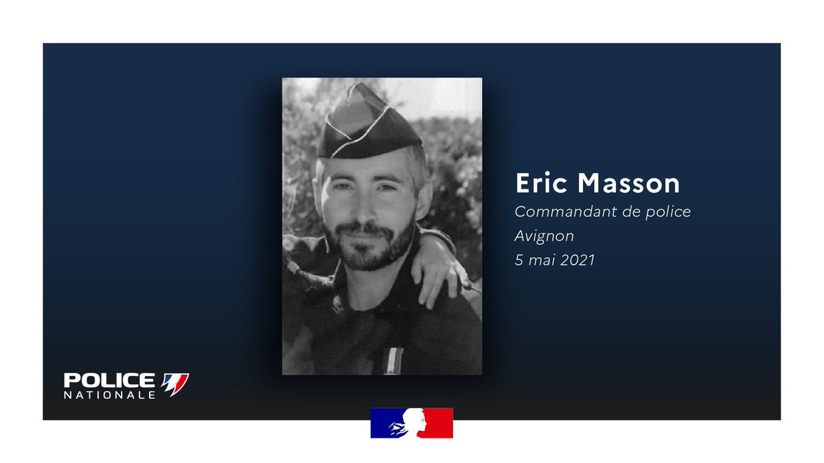 #Hommage | Il y a 3 ans, le commandant de police, Eric Masson, était tué lors d’un contrôle sur un point de deal. Pensée pour ses deux enfants, sa famille et ses collègues. #Noublionsjamais