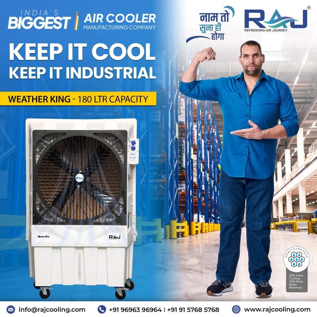 𝗞𝗲𝗲𝗽 𝗜𝘁 𝗖𝗼𝗼𝗹...❄️ 𝗞𝗲𝗲𝗽 𝗜𝘁 𝗜𝗻𝗱𝘂𝘀𝘁𝗿𝗶𝗮𝗹...🏭

#khali #thegreatkhali #khaliwithrajcooling #RajCooling #WeatherFighter #CoolerSolution #FactoryCooling #WorkerComfort #IcyCoolness #WaterTank #CoolingFan #EfficientCooling #ProductivityBoost #ChilledEnvironment