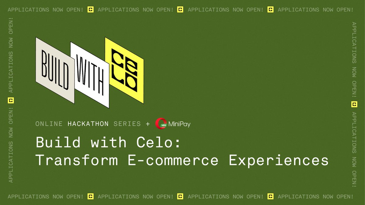 We are still recovering from the excitement of the first #BuildWithCelo hackathon of this year! But we already have the next one lined up for you!! 🦾 We want YOU to build the new world of E-commerce 🗓️ 05/17 - 06/02 🏆 Prize: 10,000 in cUSD ✅ Sign up: build-with-celo-6.hackerearth.com…