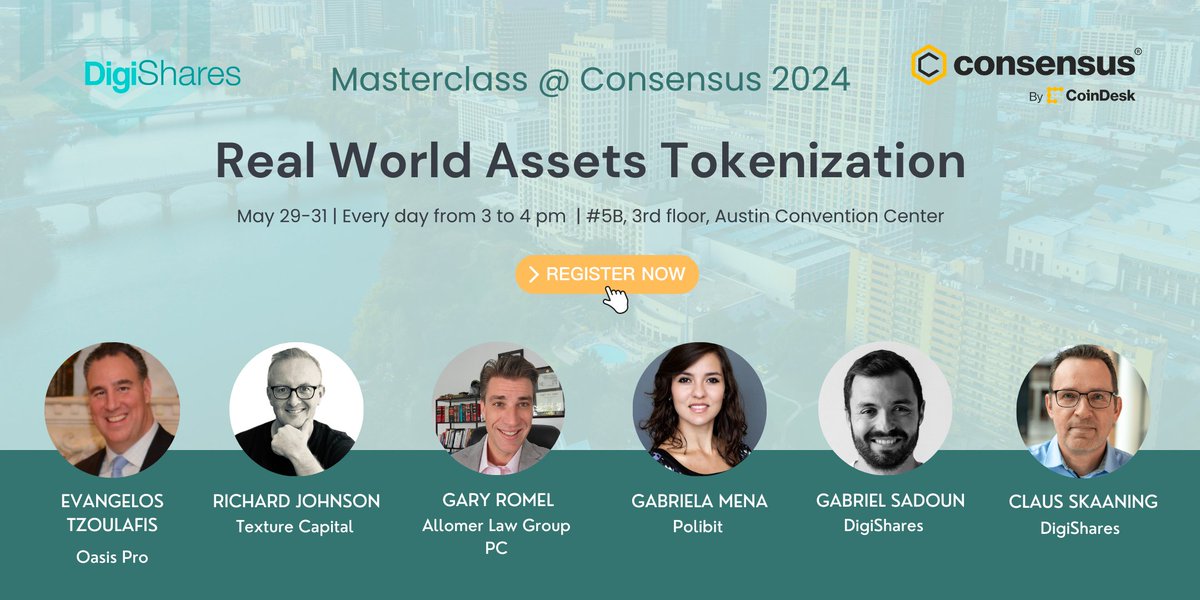 Consensus by CoinDesk is the world’s largest, longest-running, and most influential gathering that brings together all sides of the #cryptocurrency, #blockchain, and #Web3 community. DigiShares is honored to be a sponsor and will be hosting a masterclass on Real-World Assets…