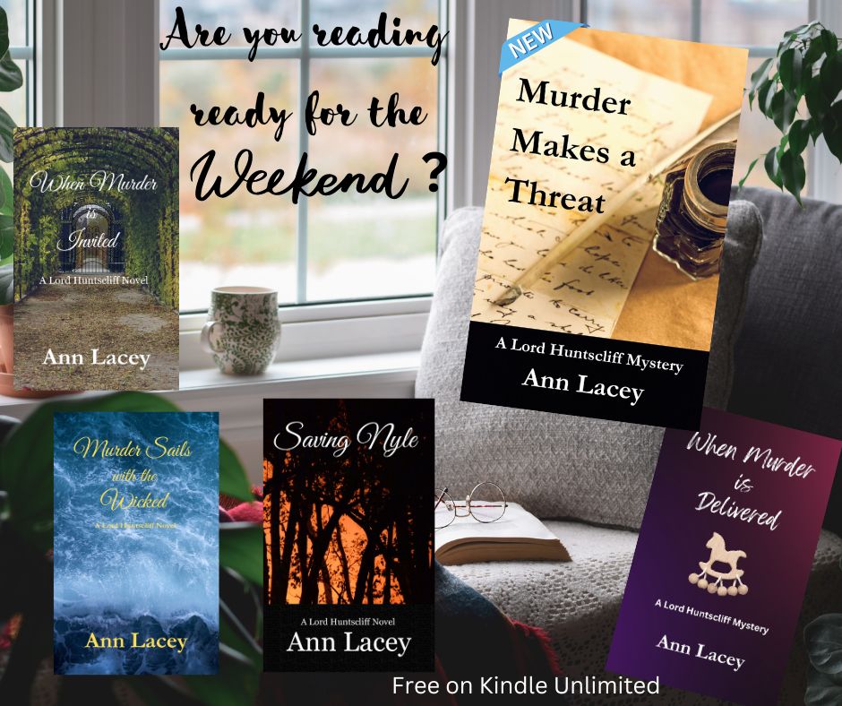 Settle back this weekend with a Lord Huntscliff mystery. Free on Kindle Unlimited. #mystery #historicalmystery #cozymystery #readers #romance #books #bookboost #KindleUnlimited #ShamelessSelfPromo amazon.com/dp/B0CZPVG399