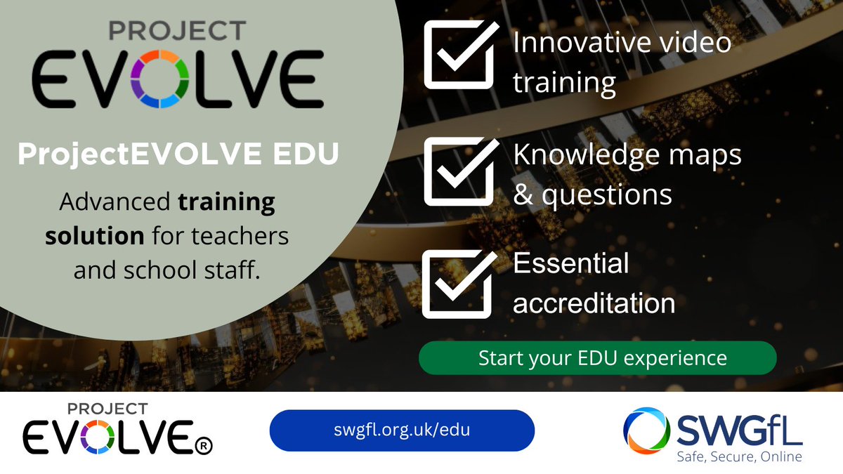 Is your #school meeting staff #training needs? Why not explore ProjectEVOLVE EDU, our essential online safety training platform designed to shape the knowledge of teachers across the UK. Find out how to start the ProjectEVOLVE EDU experience to access features such as videos,…