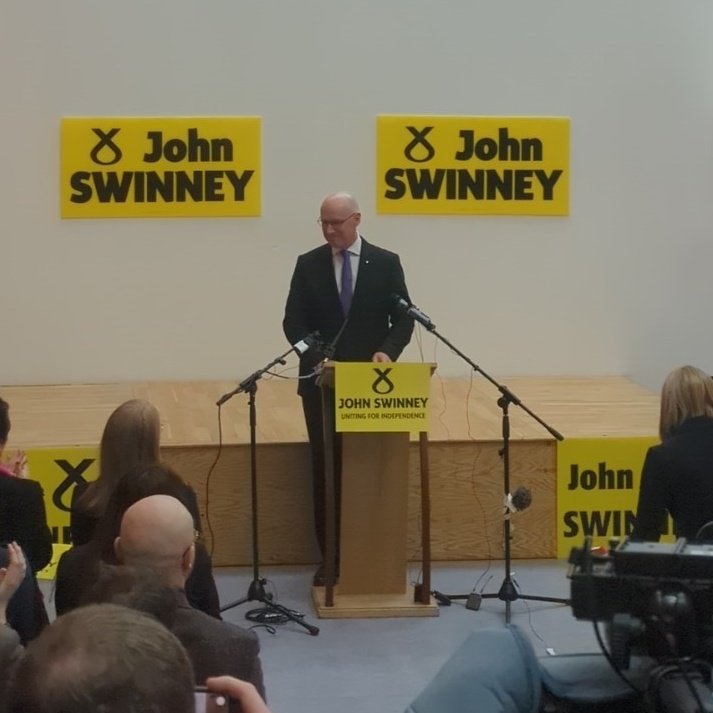 And now the man himself. John Swinney confirms he is standing, to build on the work of the Scottish Government and to 'unite the SNP and unite Scotland for independence'.