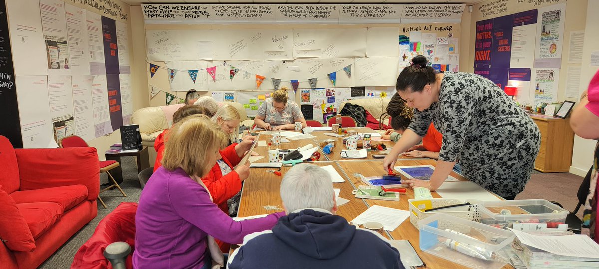 So excited that @TalkingShop2024 visitor art is going on show @theCentre as part of exhibition accompanying #Nye Huge thanks to @gemmahicks1982 4 organising these workshops, a trip to WMC & co-hosting the shop in #Blackwood & for continuing to collaborate & support