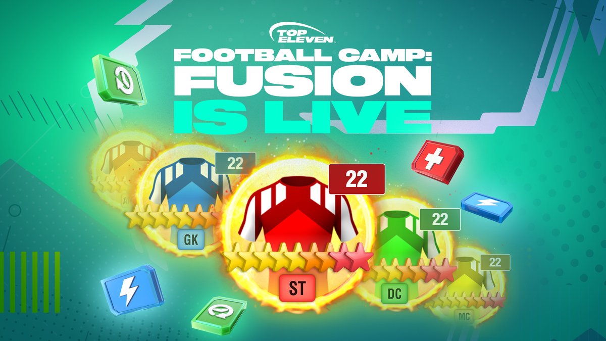 Football Camp: Fusion is LIVE! 🚀🏋🏽‍♂️ Play now, unlock valuable rewards, and improve your Squad with a new superstar player! ⭐️ #TopEleven