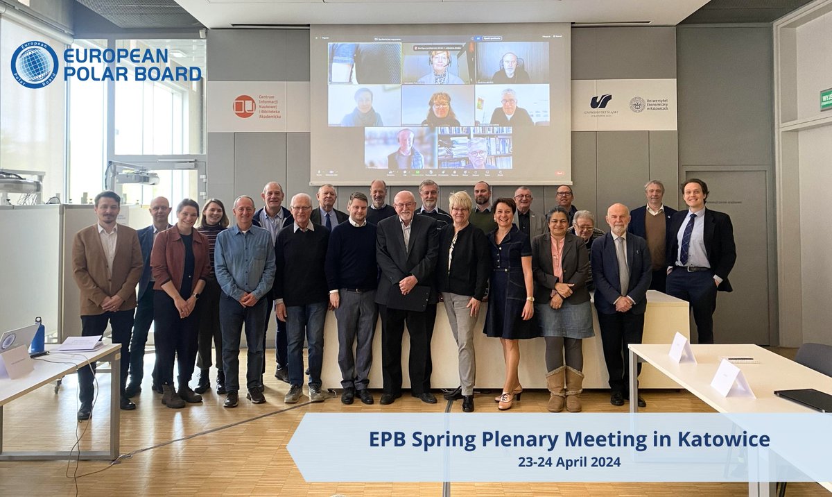 Members of the EPB gathered in Katowice for its Spring 2024 Plenary meeting! 🙌 Many thanks to our local hosts and to all EPB Members for their contributions to this productive meeting. ➡️ Read more here: europeanpolarboard.org/news-events/ne…