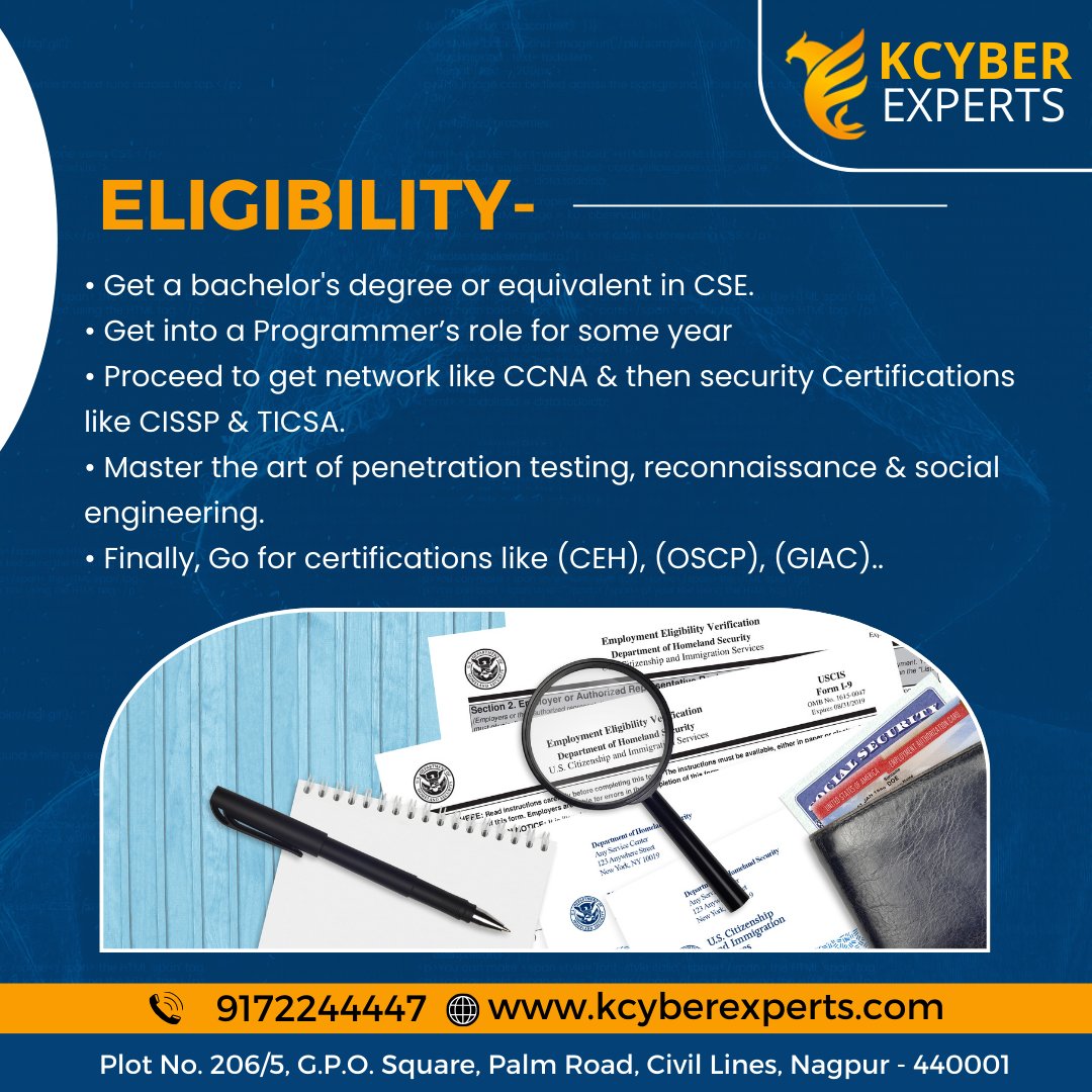 KcyberExperts's tweet photo. Unlock cybersecurity's frontier: Become an ethical hacker. Rewarding, challenging, and vital for protecting digital realms.
Your One Stop solution for all Cyber Security and Forensic needs.
Call: 091722 44447
#EthicalHacker #CareerGoals #CyberSecurity #KcyberExperts #Nagpur https://t.co/93MZvvW7Bi
