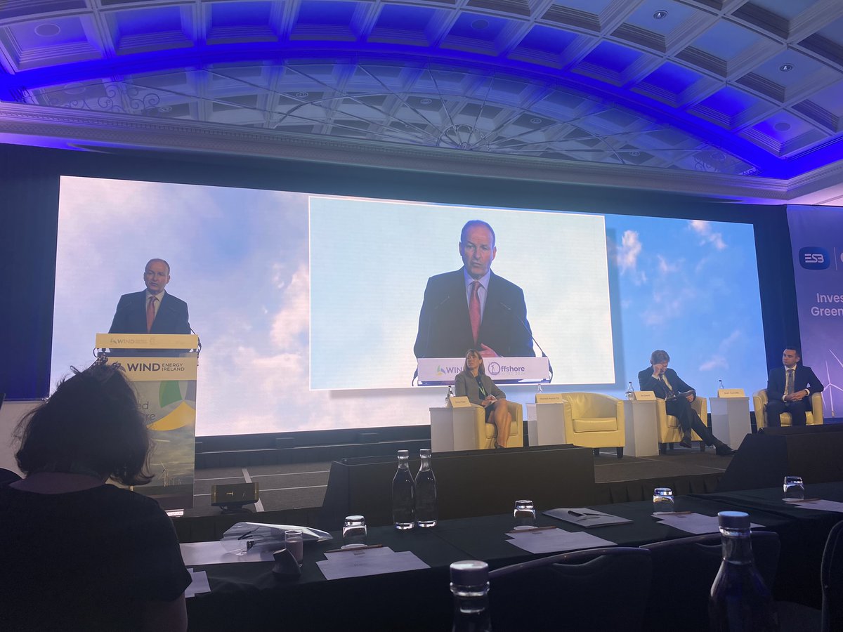 Great to be at @WindEnergyIRL conference advocating for nature positive renewables. @MichealMartinTD & @NoelCunniffeIE set the scene in a big week for offshore - with publication of Future Framework Statement & launch of DMAPs. Noel Cunniffee reinforced importance of MPA Bill.