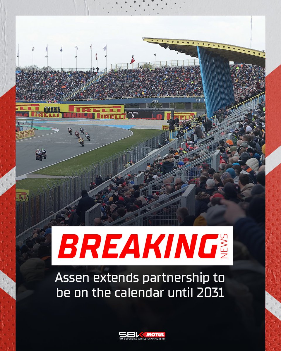 🚨 BREAKING NEWS 🚨 The legendary @ttcircuitassen will continue to host #WorldSBK action until 2031 🚀 Read more about the new agreement 👉 bit.ly/3wg5fow #DutchWorldSBK 🇳🇱