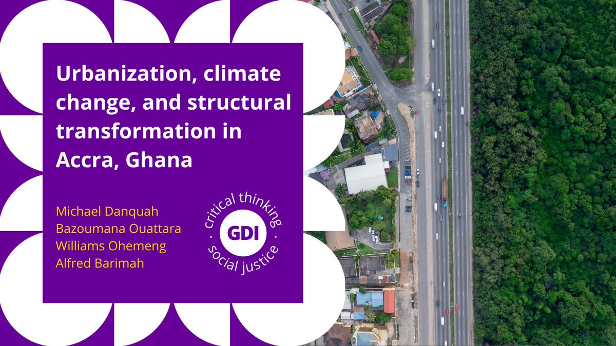 GDI's Dr Osman Ouattara and colleagues have published a new @UNUWIDER working paper ✏️ The study examines the effect of climate on citywide labour productivity in Accra, Ghana, and it is free to read! Find it here: loom.ly/-Zs-sNA