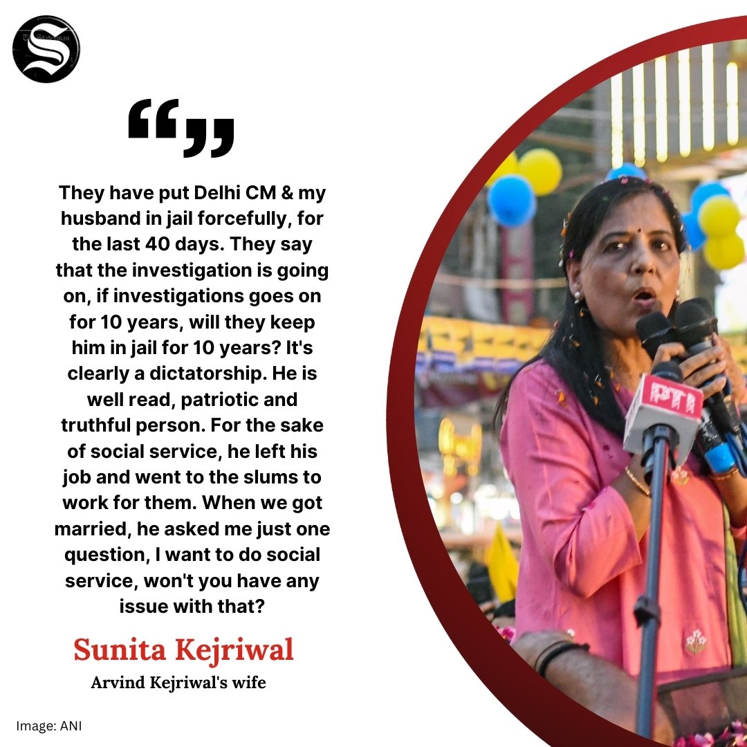 Sunita Kejriwal Slams Authorities: Calls CM's Detention a Dictatorship, Questions Prolonged Jail Stay.

#SunitaKejriwal #ArvindKejriwal #DelhiNews #ExcisePolicyCase #TheStatesman