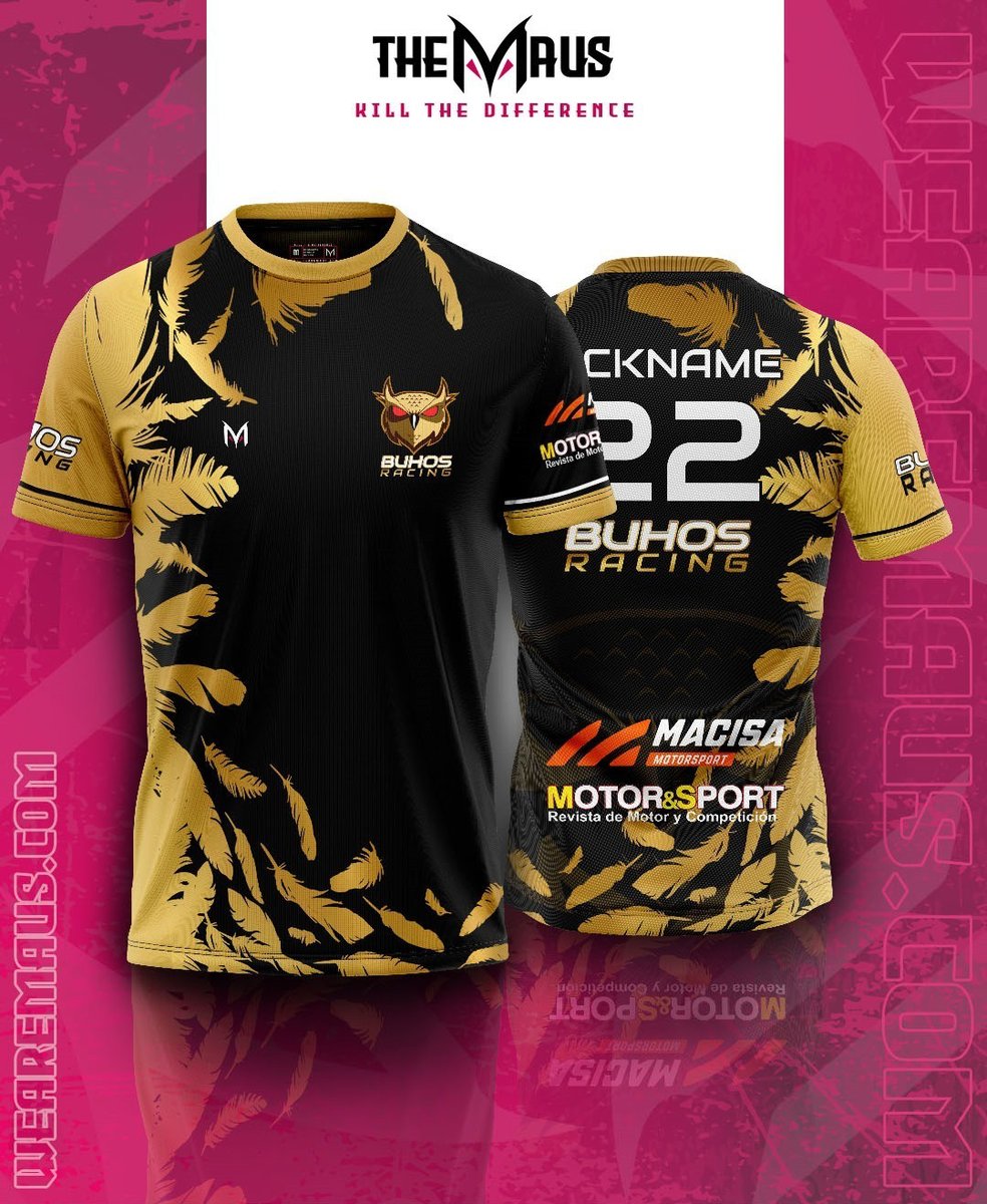 Buhos Racing (@buhosracing) on Twitter photo Ya están aquí las camisetas de Búhos Racing.
Gracias a <a href="/wearemaus/">WE ARE MAUS</a> son una realidad y estamos encantados con el resultado.😍
Ya a la venta en la web:
wearemaus.com/collections/bu…
Agradecer a <a href="/MacisaMotor/">MacisaMotorsport</a> y <a href="/JavierCicuendez/">Javier Cicuendez</a> por hacerlo posible🥰
Próximamente más merchan del equipo! Ya están aquí las camisetas de Búhos Racing.
Gracias a <a href="/wearemaus/">WE ARE MAUS</a> son una realidad y estamos encantados con el resultado.😍
Ya a la venta en la web:
wearemaus.com/collections/bu…
Agradecer a <a href="/MacisaMotor/">MacisaMotorsport</a> y <a href="/JavierCicuendez/">Javier Cicuendez</a> por hacerlo posible🥰
Próximamente más merchan del equipo!