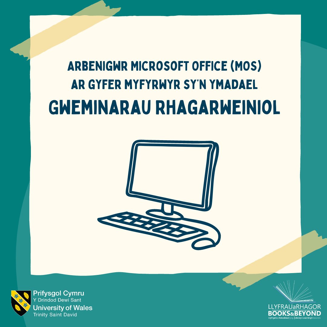 📣 DIGWYDD YR WYTHNOS NESAF
💻 Gweminar Rhagarweiniol MOS
📅 Dydd Mercher, 8 Mai
🕒 2:00pm- 3:00pm
📍 Ar-lein
🙋‍♂️ Stuart Gill

Cliciwch yma i gofrestru:
events.teams.microsoft.com/event/1f5b86ce…

#LlyfPCYDDS #YmadawyrPCYDDS