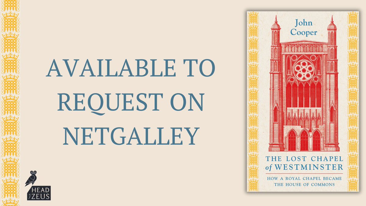 #TheLostChapelOfWestminster by John Cooper is now available to request on NetGalley ⛪ The fascinating history of St Stephen's Chapel in the Palace of Westminster, a building at the heart of British life for over 700 years... bit.ly/4bjzBp6