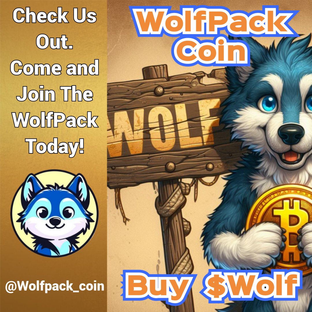 WolfPackCoin
#Wolfpack #wolf
#crypto #STC
#wolfpack_coin

👉 @Wolfpack_coin

☑️ CMC  Listed 
📝 Renounced Contract
🔥 LP Burned
💼 No Dev Wallets
🫂 Community Owned
👉 Taxes 0%

CA:
0x3a1069c675f870e0c426364f65037e9e3febdfa9

🌐 wolfpackcoin.net