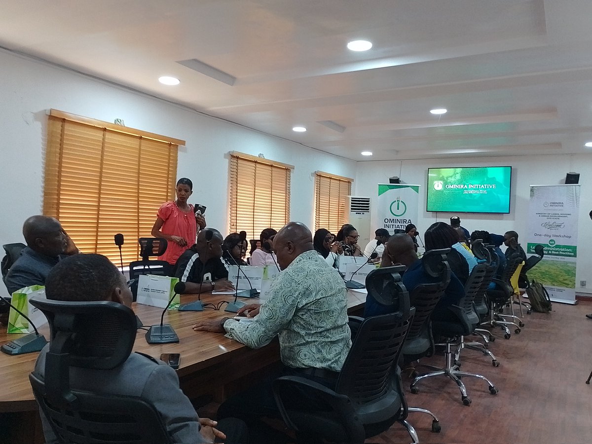 Happening now!
A  one-day Workshop on technology and best practices for land administration, in collaboration with the Oyo state Ministry of Lands, Housing, and Urban Development.
#LandReforms #PropertyRights