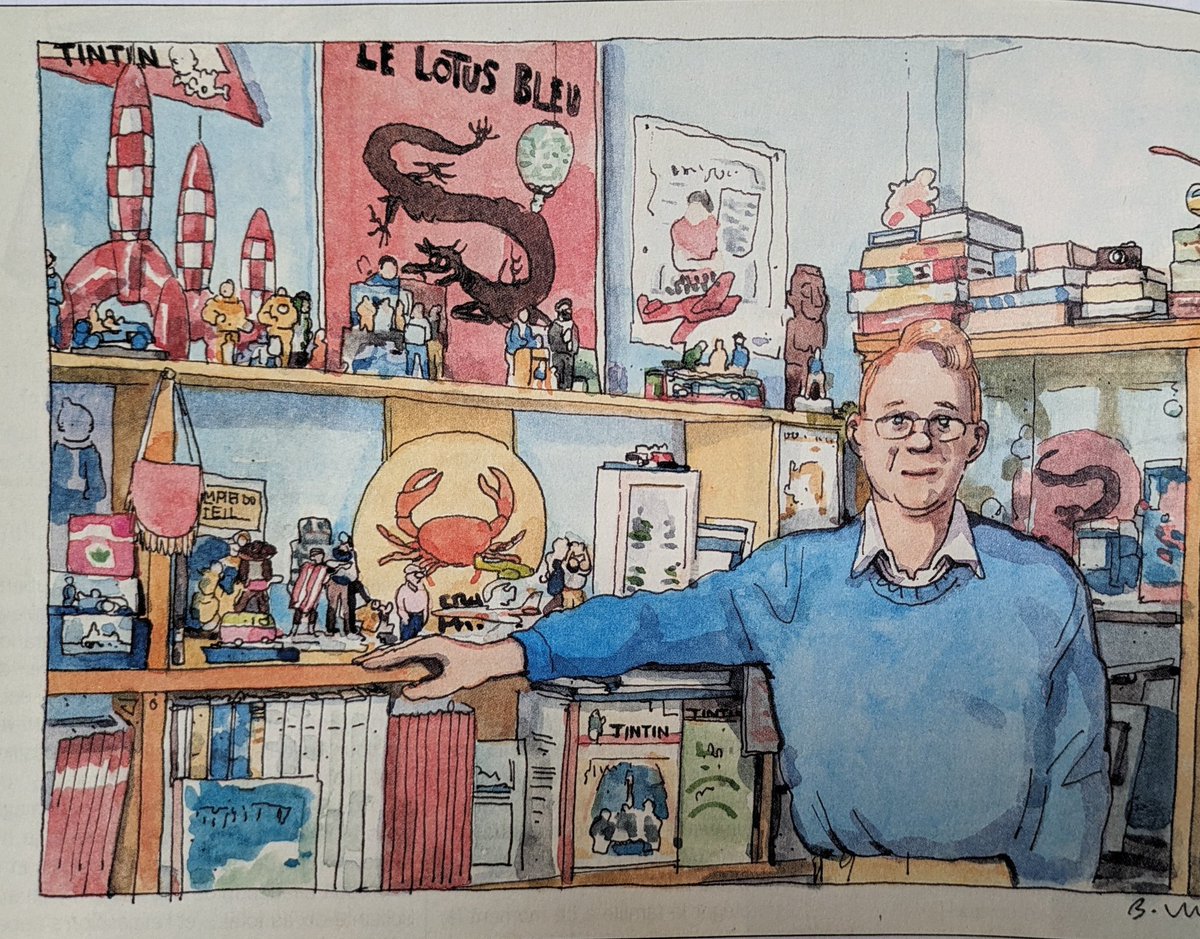 TINTIN ➡️ 'Martin et sa collection '
Hommage de Bastien Vives a #herge   avec de très très nombreuses références 
Exposition 2024 galerie Huberty Breyne à #Bruxelles #tintin
#galeriehubertybreyne  #bastienvives