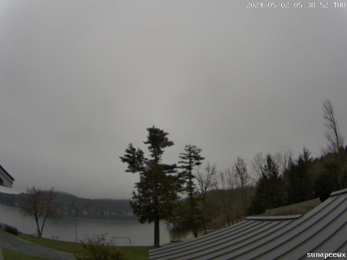 2 May 2024—Good morning #Sunapee. The sunrise this morning was at 5:38 AM. The forecast high for today is 68ºF #NewHampshire #weather #NHwx